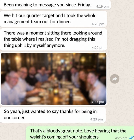 Text message from a Keystone client